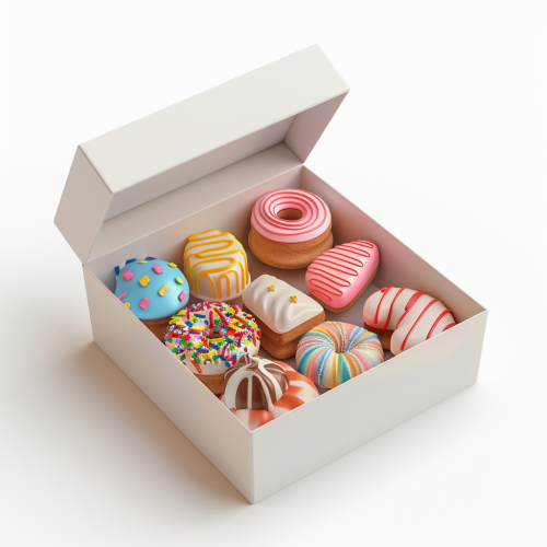 3D sweetbox white background