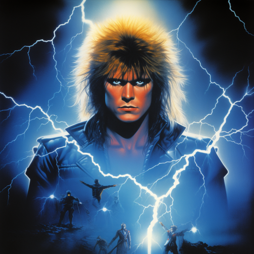80s movie poster with night lightning