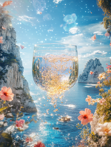 8K fairy tale secret garden Capri sparkling soda maker.