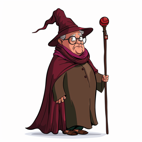 Wizard lady in vintage animation Wizard lady in vintage animation