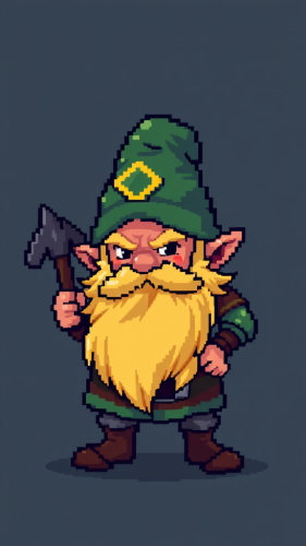 A 2D Pixel Art of Dwarf Character
