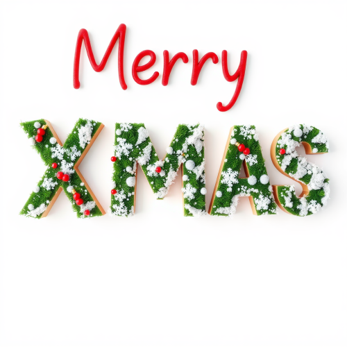 A 3D Merry XMAS in Christmas textures.