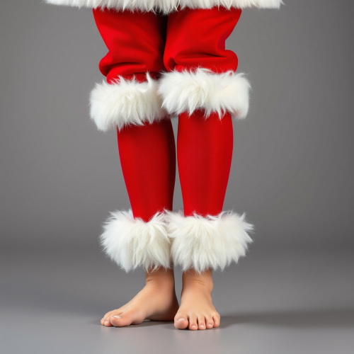 A Barefoot Santa's Legs in a Picture