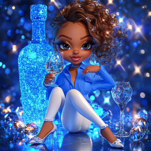 A Beautiful African American Woman at Christmas Party