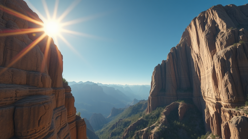 A Bible Warrior Overlooking Canyon and Mountain A Bible Warrior Overlooking Canyon and Mountain