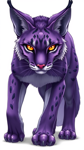 A Bipedal Lynx with Scars and Blind Eye