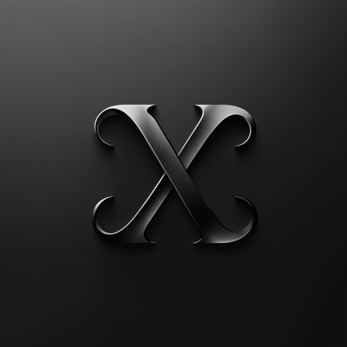 A Black and White Logo with Intertwined Letters.