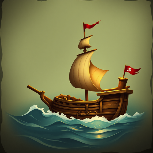 A Blank Pirate-Themed Fantasy Card Design