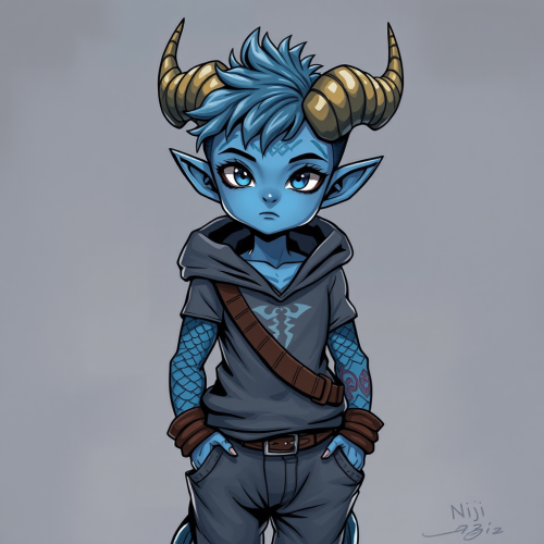A Blue, Scaled, Fey Protagonist in Fantasy Spring
