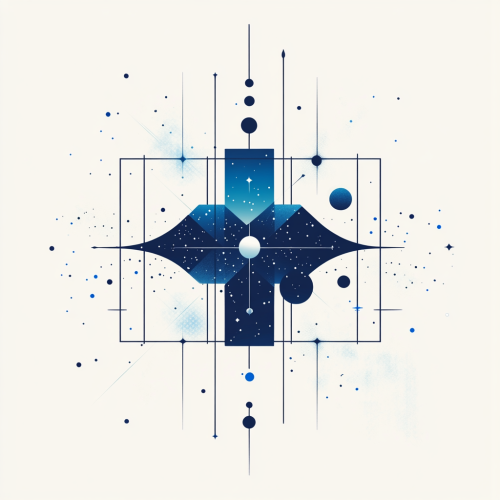 A Blue Star: Minimalist Space Pattern
