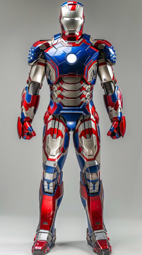 A British-inspired Iron Man in regal armor