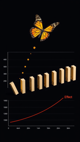 A Butterfly Causes Dominoes to Fall