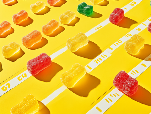 A Candy Race on Vibrant Yellow Track