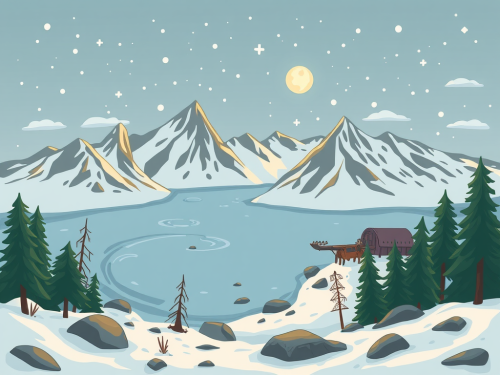 A Cartoon Style View of the Arctic Circle