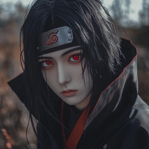 A Character with Black Hair and Red Eyes A Character with Black Hair and Red Eyes