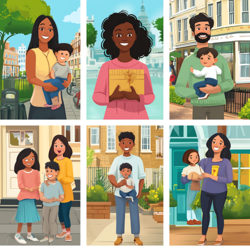 A Cheerful British Family Portraits