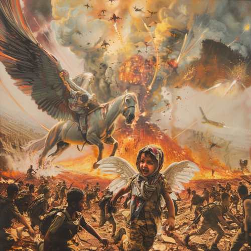 A Child's Escape to Paradise in Armageddon Scene