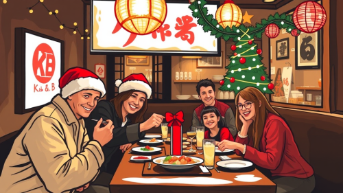 A Christmas Gathering at K and B Sushi