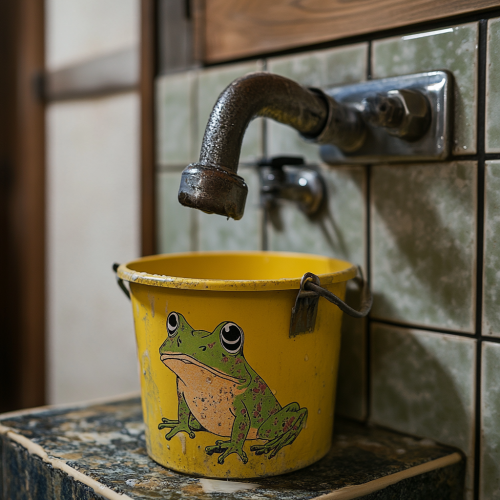 A Close-Up View of Public Bathhouse Washing Area