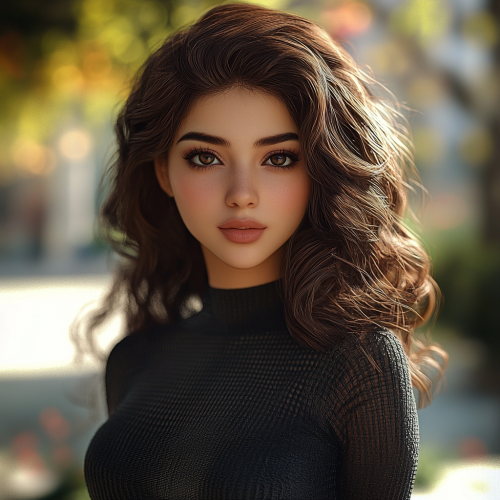 A Confident Persian Woman in Urban Setting