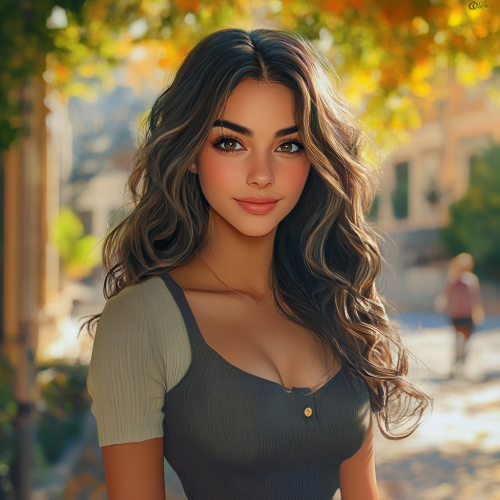 A Confident Persian Woman in a Natural Setting