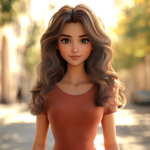 A Confident Persian Woman in a Serene Setting