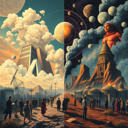A Contrast Between Utopian and Dystopian Worlds
