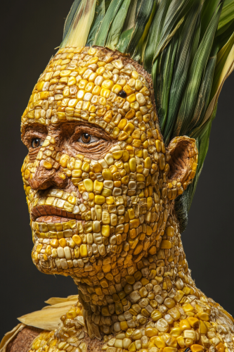 A Corn Man's Head, Created with Corn Goodness