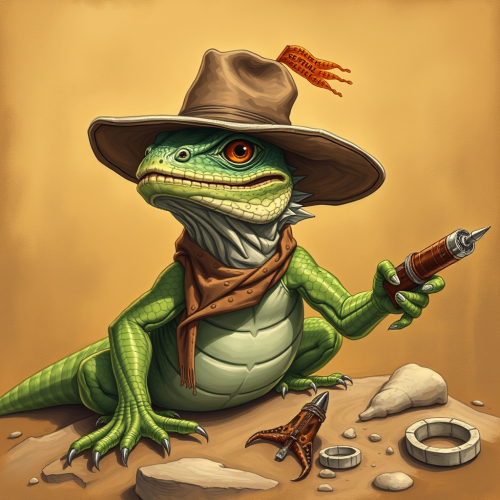 A Cowboy Lizard in Action