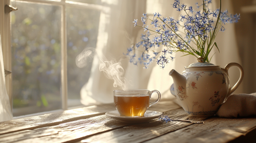 A Cozy March Tea Time Scene