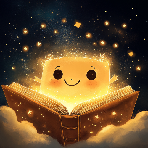 A Curious Character reads Joyful Glowing Book