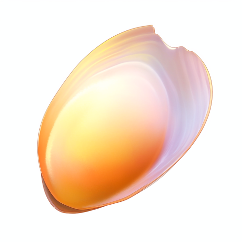A Cute 3D Clam Food Icon Painting
