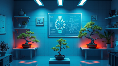 A Cute Sci-Fi Lab with Blue Prints A Cute Sci-Fi Lab with Blue Prints