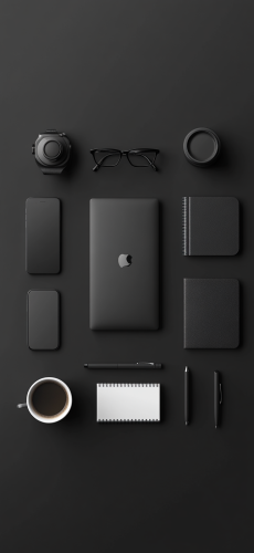 A Dark Charcoal Flat Lay Arrangement