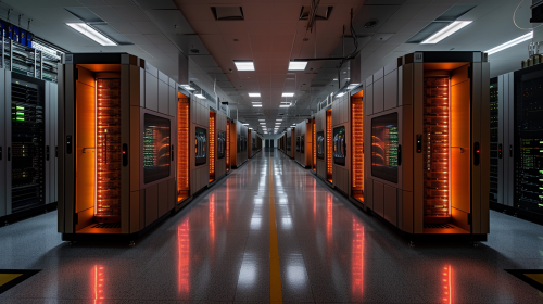 A Dark Corporate Quantum Supercomputer Image