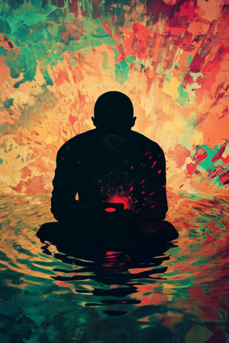 A Dark Silhouette Consumed by Phone