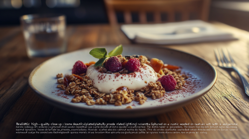 A Delicious Bowl of Homemade Granola with Yogurt