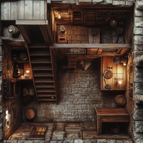 A Detailed Basement Inside an Old House