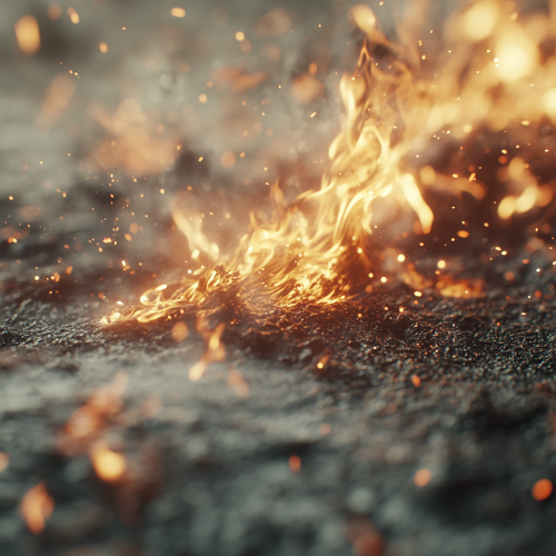 A Detailed Image of a Glowing Fire