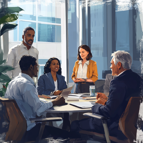 A Diverse Group of Colleagues in Office Setting