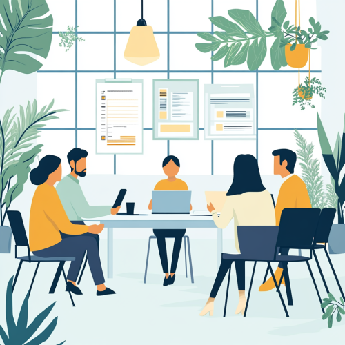 A Diverse School Interview in Modern Office Setting