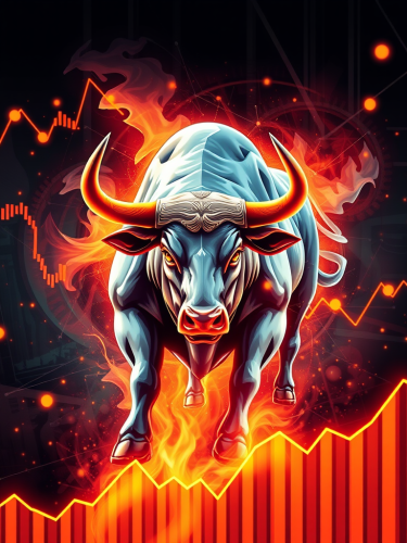 A Dynamic Stock Market Bull Poster
