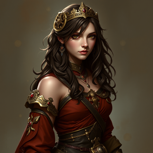 A Female Dnd Character with Chocolate Brown Hair