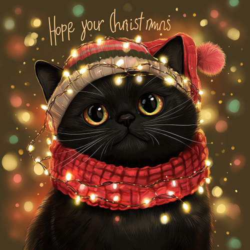 A Festive Cat: Meowy & Bright Christmas Spirit