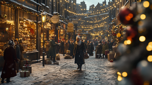 A Festive London Christmas Scene in 1836