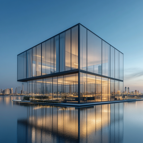 A Floating Glass Box by Dubai Creek: Serene Elegance