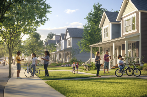 A Friendly Neighborhood Gathering in the Evening