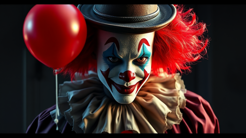 A Full Body Water Paint of It the Clown