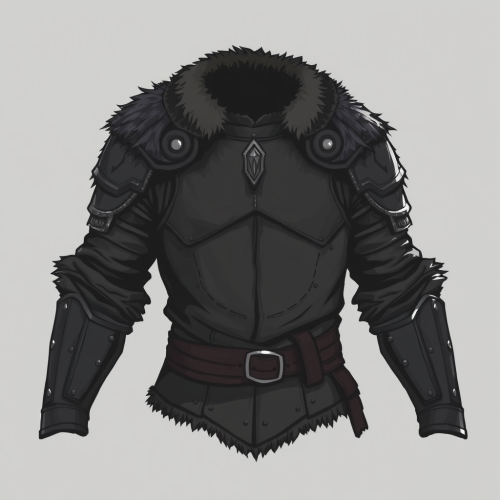 A Fur Armor Shirt in Charcoal Illustration