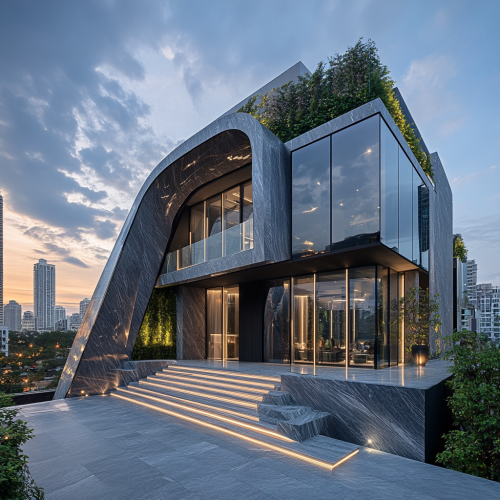 A Futuristic Urban Mansion with Modern Design